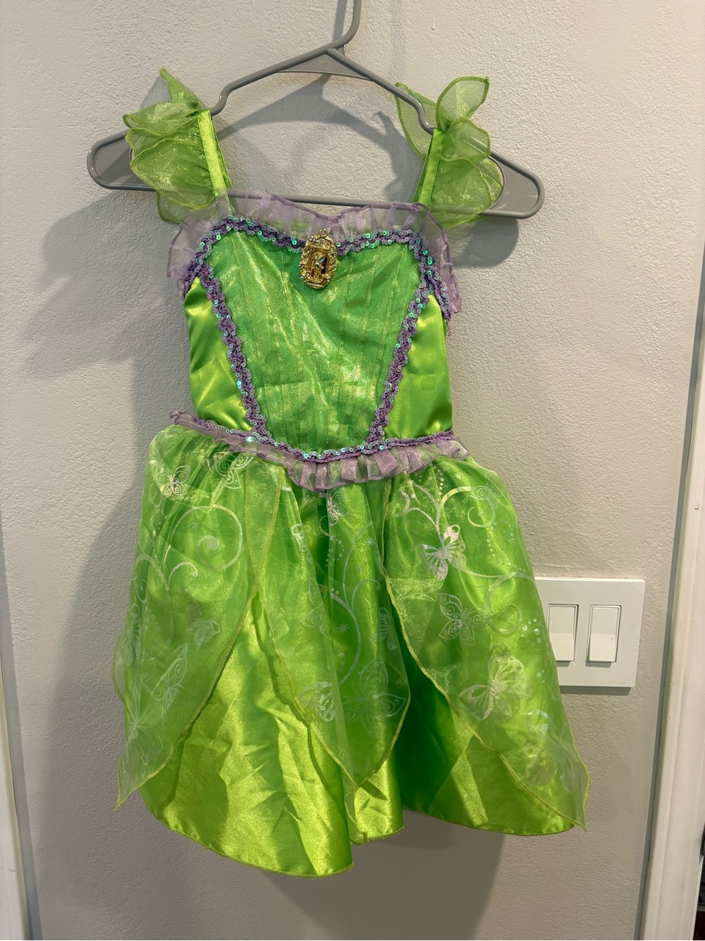 Disney Store Tinker Bell Halloween Costume Toddler Girls Size 5/6 Fairy Princess - Picture 3 of 16